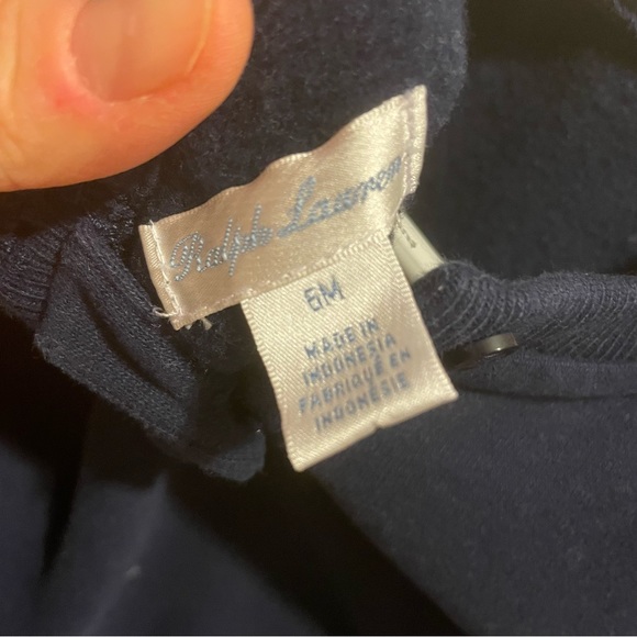 Thanksgiving dress - Ralph Lauren Baby Girl Floral Fleece Sweatshirt Dress -6m - Picture 5 of 5